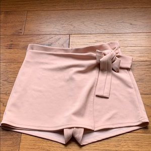Pink tie skort